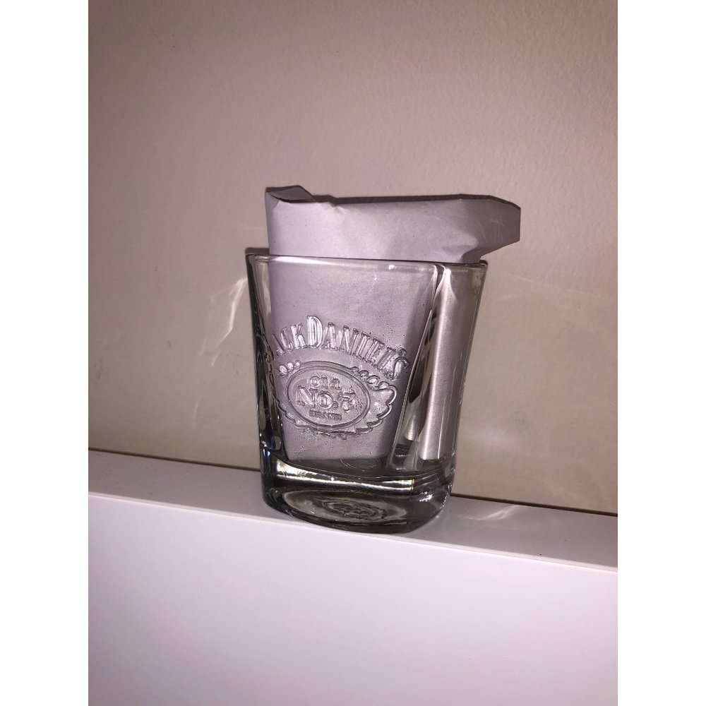 Jack Daniel's Old No 7 Whiskey Square Glass Tumbler NEW‎